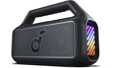 Anker Unisex Blue Soundcore By Boom 2 Outdoor Speaker - 80W Stereo Sound With Rgb Lights