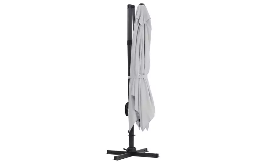 Image 7: Rotatable Square Cantilever Umbrella with Fillable Base
