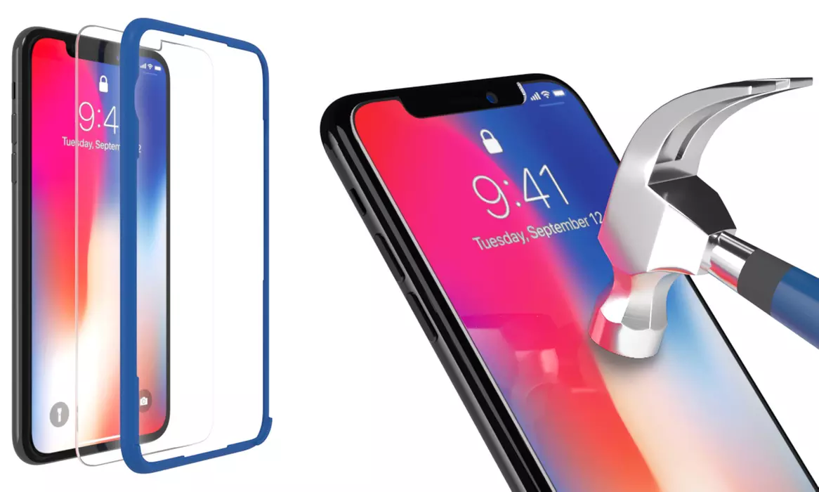 iPhone 11 Pro Max/XS Max/11 Pro/XS/11/XR/8/7/6s/6 - Easy Application Tempered Glass Screen Protector (1-, 2-, 3-Pack) - Primary Image