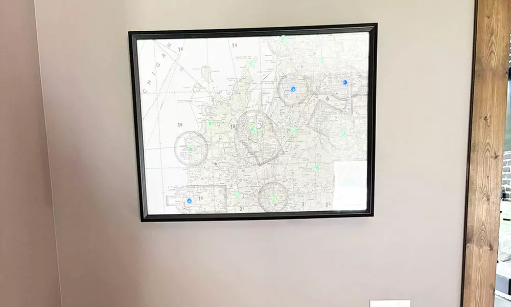 Custom LED Aviation Weather Map w/w/o Overlays and/or OLED Screen