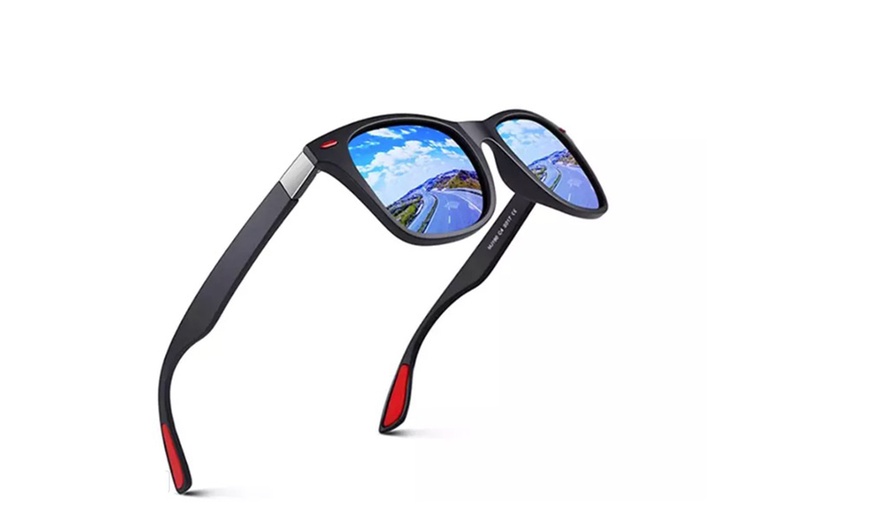 Image 2: Polarized Sunglasses in Black, Yellow, and Blue Options