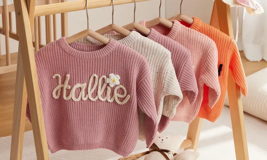 Image 10: One or Two Personalized Embroidery Baby Sweaters