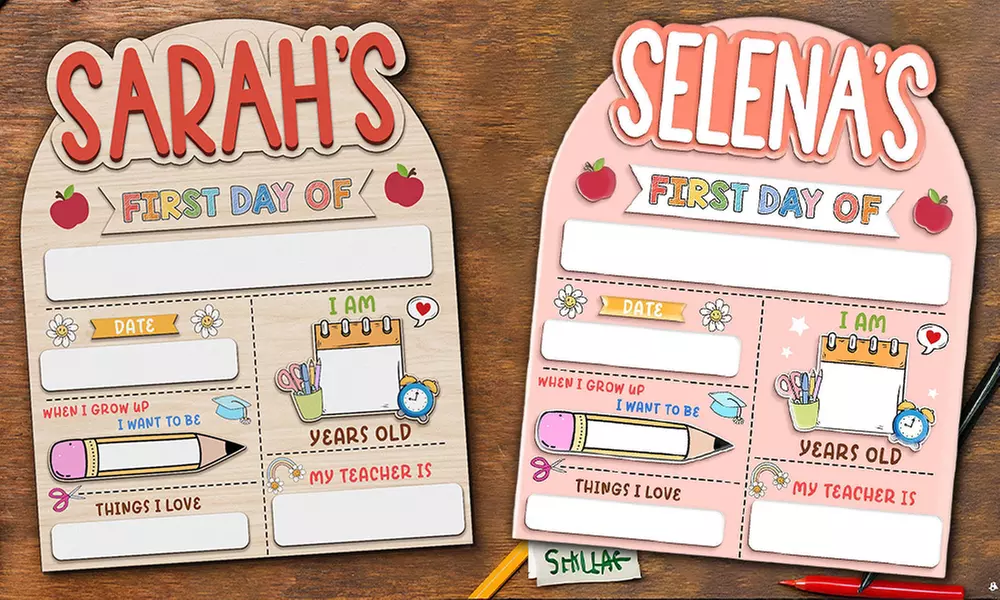 1- or 2-pack of First Day of School Signs