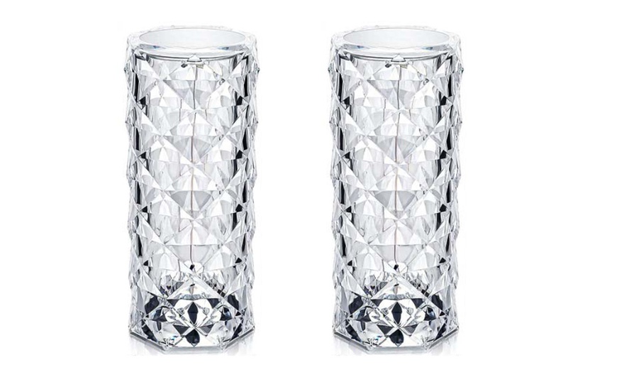 Image 3: 1x oder 2x Kristall-Diamant-Tischlampe