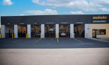 Synthetic Blend Oil Change with Standard Filter and Tire Rotation - Meineke Automotive - Laconia
