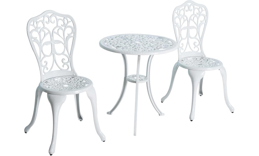 Image 2: Outsunny 3 Piece Garden Bistro Set