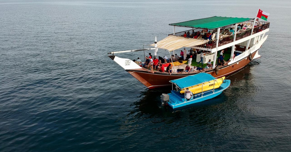Oman Musandam Dhow Cruise: Water Sports & Buffet Lunch Oman Musandam Dhow Cruise: Water Sports & Buffet Lunch