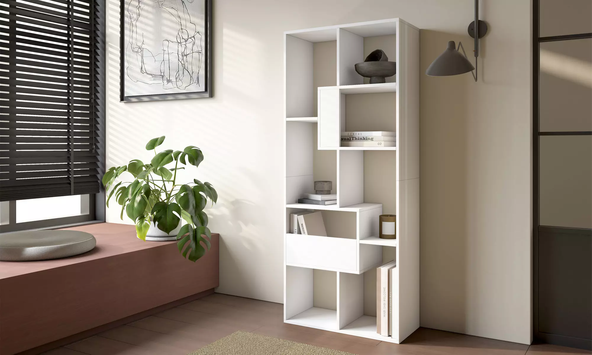 Estantería librería multiposición de diseño