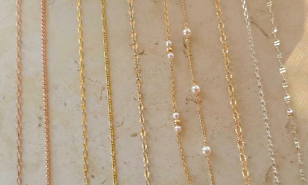 Permanent bracelet; Merchant may collect additional fees - Half moon permanent jewelry