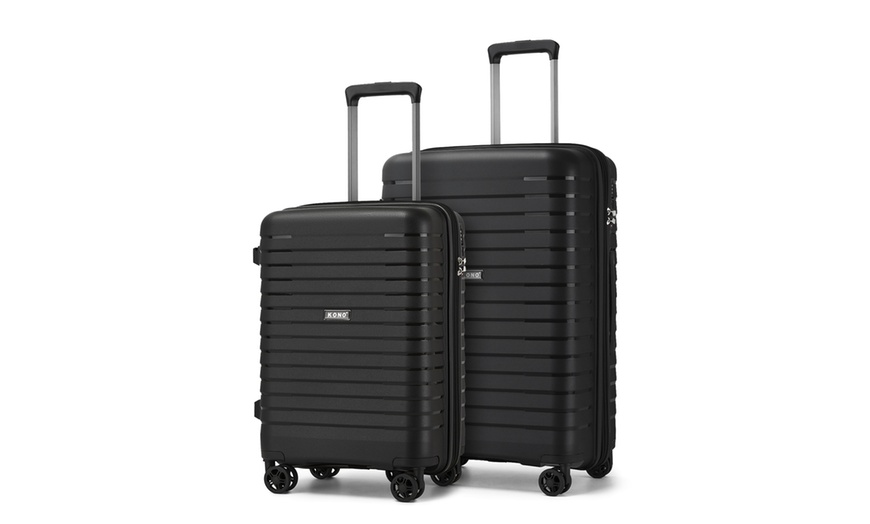 Image 2: Valises Kono rigides à poignée télescopique avec serrure TSA