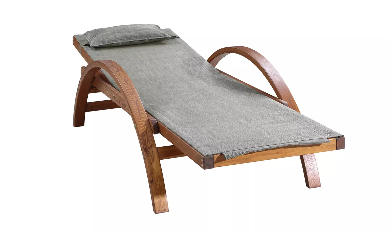 Transat en bois et toile avec accoudoirs et têtière ajustable Kocoon