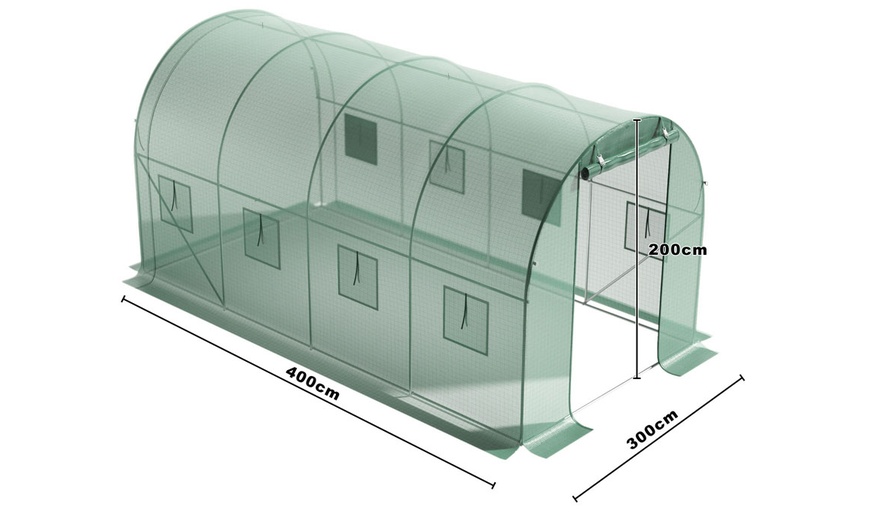 Image 4: Outdoor Walk-in Tunnel Steel Greenhouse with PE Cover