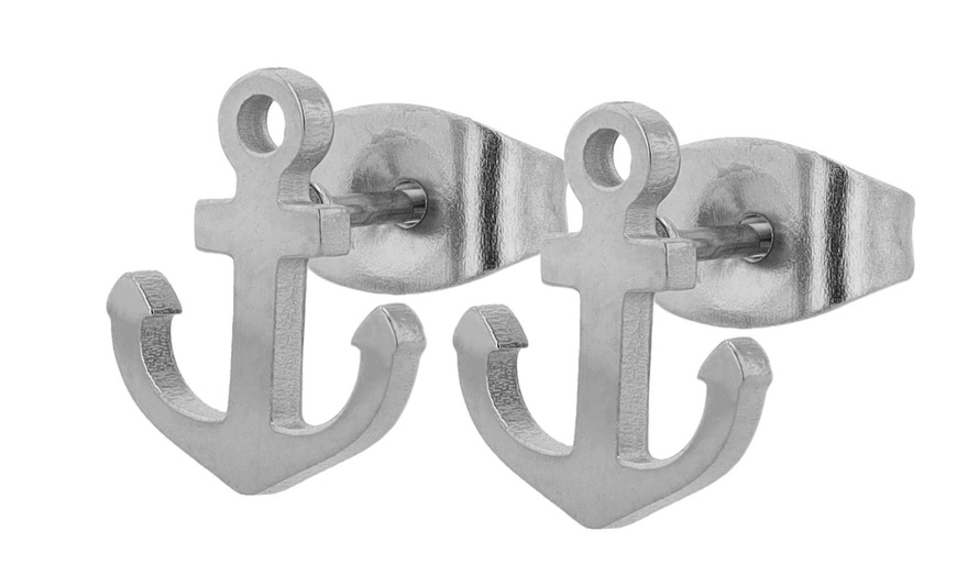 Image 50: Akzent Edelstahl-Ohrstecker für Damen