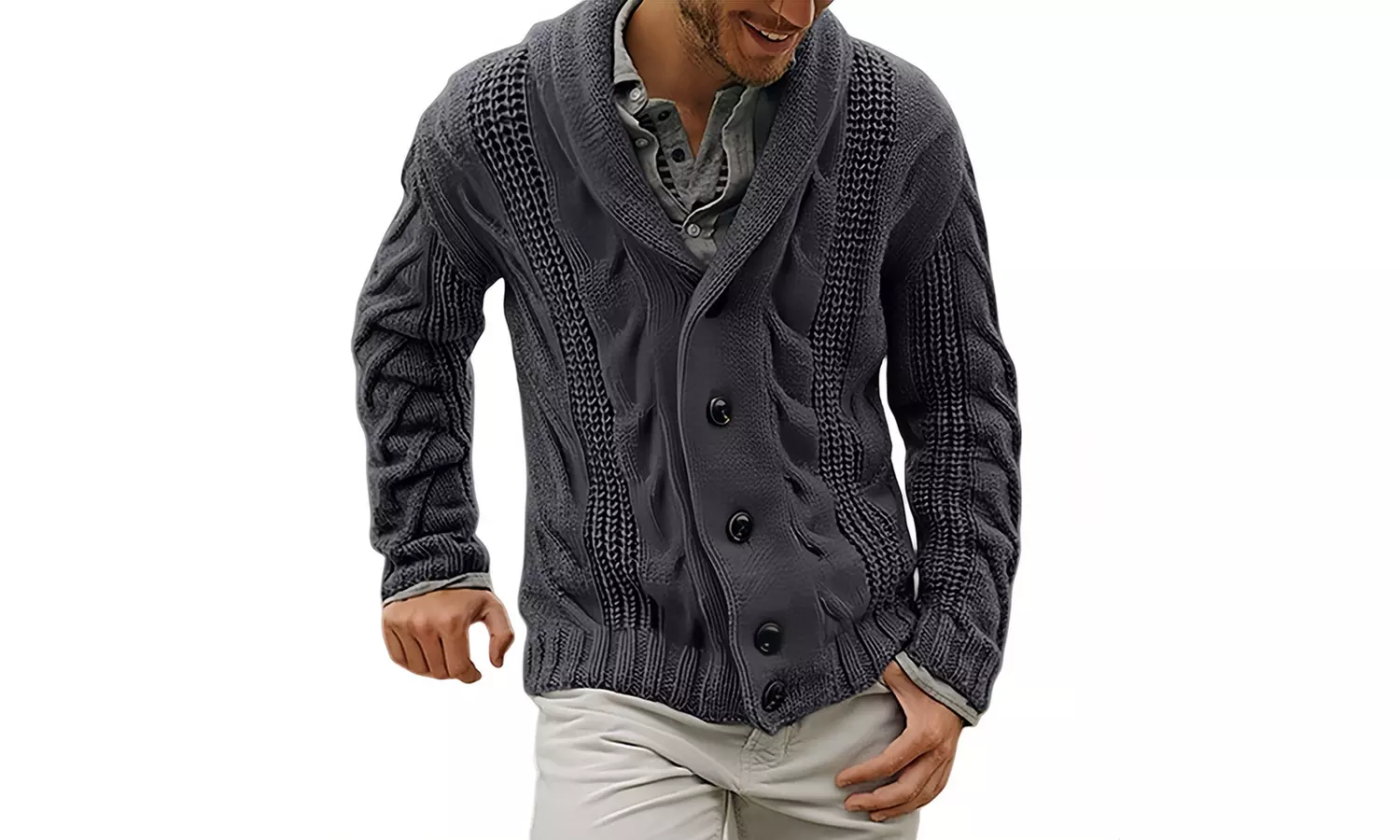 Trendy lapel sweater in maat en kleur naar keuze - Image 4
