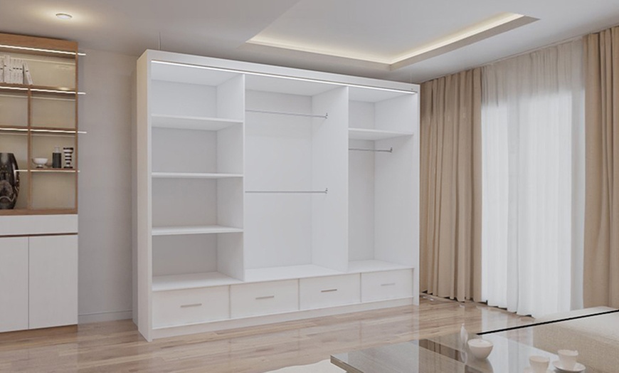 Image 4: Sycylia Sliding Mirror Door Wardrobe