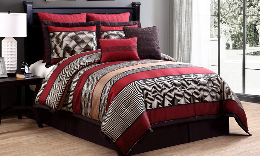 Bold Print Comforter Set (8 Pc) | Groupon Goods