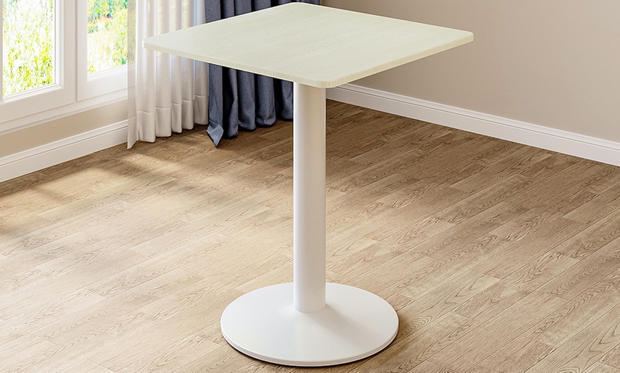 Image 2: Cafe Table with Metal Base