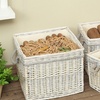 Image 4: Outsunny Set of 3 Wicker Log Basket with Liner and Rope Handles