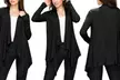 Made by Johnny Women's Basic Draped Long Sleeve Open Front Knit Cardigan - Second Medium