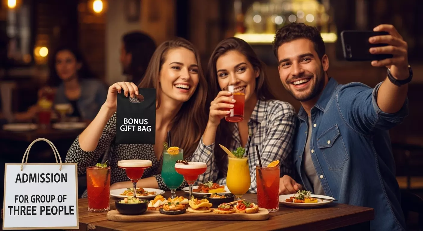 Admision for One or Three People + Food and Cocktails + Bonus Gift Bag