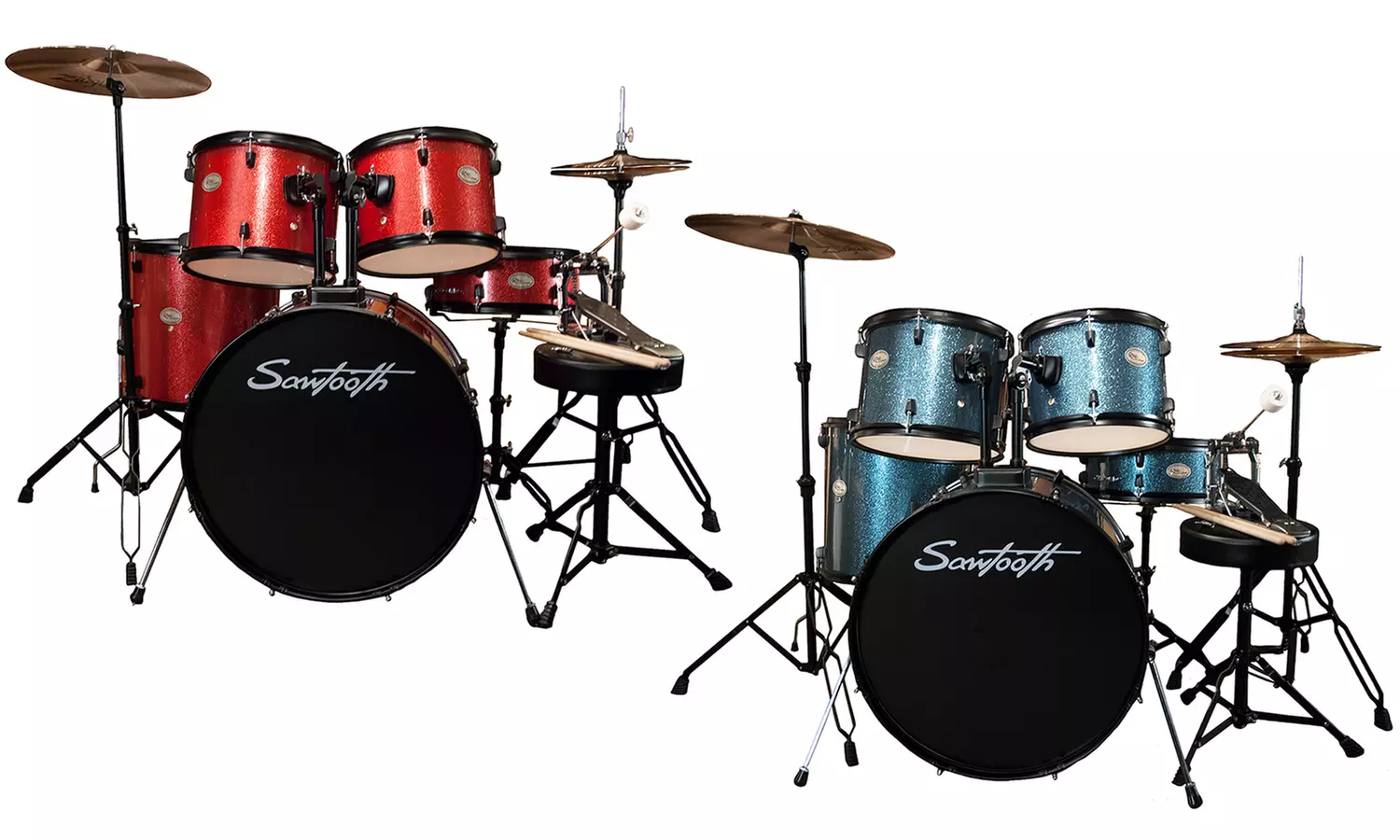 Rise by Sawtooth Full-Size Student Drum Set with Hardware and Cymbals - Primary Image