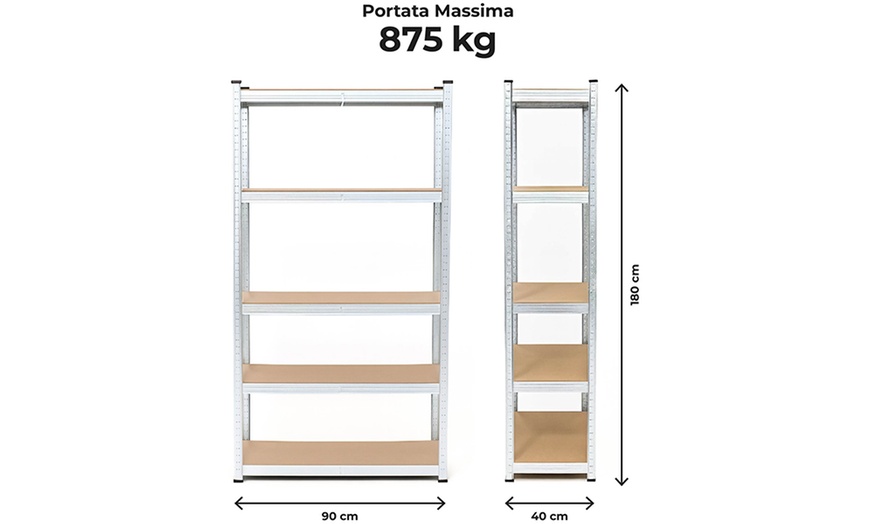 Image 8: Set di 2 scaffali in metallo