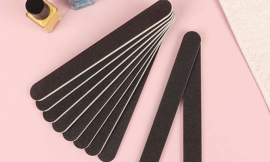 Image 5: Large Nail File Black Emery Boards 10-Pack