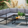 Image 1: Outsunny 3 Piece L Shaped Garden Furniture Set with Cushions