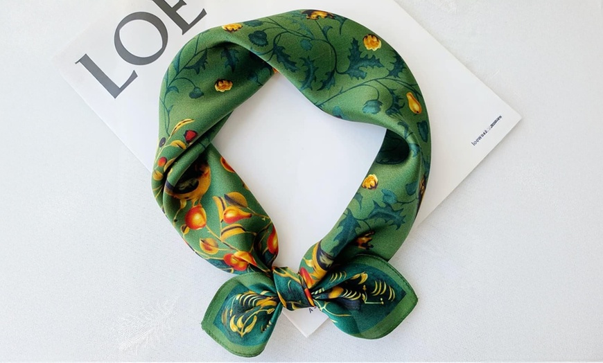 Image 8: Silk Scarf for Women in Five Styles