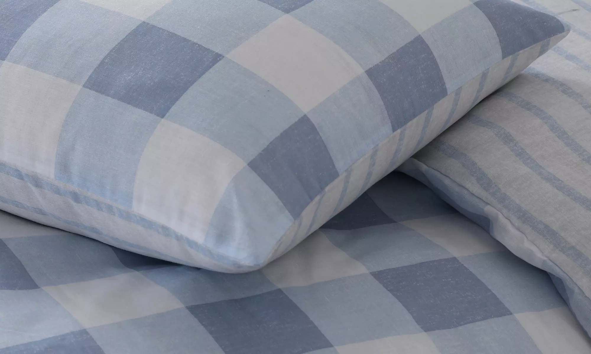 Parure de lit à carreaux vichy réversible Gingham - Second Medium