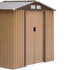 Image 14: Outsunny Galvanised Steel Garden Shed 7x4ft or 9x6ft