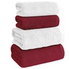 Image 22: Juego de 4 toallas de baño de algodón en 2 colores