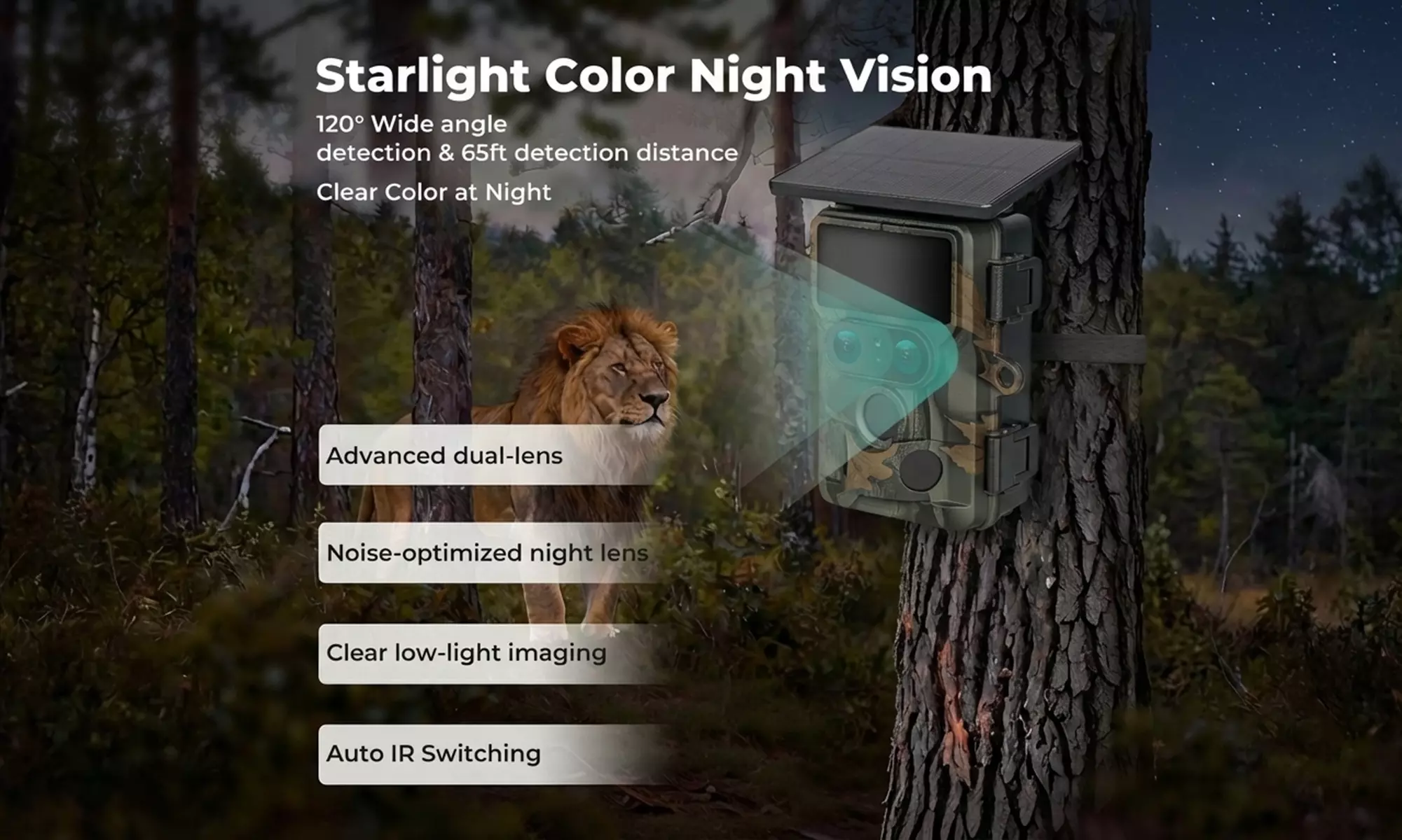 Centra High-Performance Solar Powered 4K Wildlife Trail Cameras