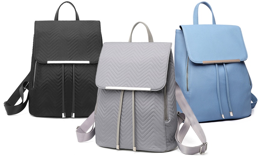 Image 1: MISS LULU Women's Fashion Lightweight Elegant Daily Backpack