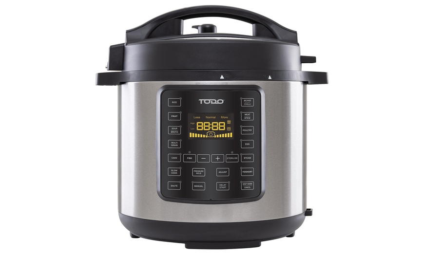 Image 7: TODO 1000W 6L Electric Pressure Cooker 15 Preset Functions
