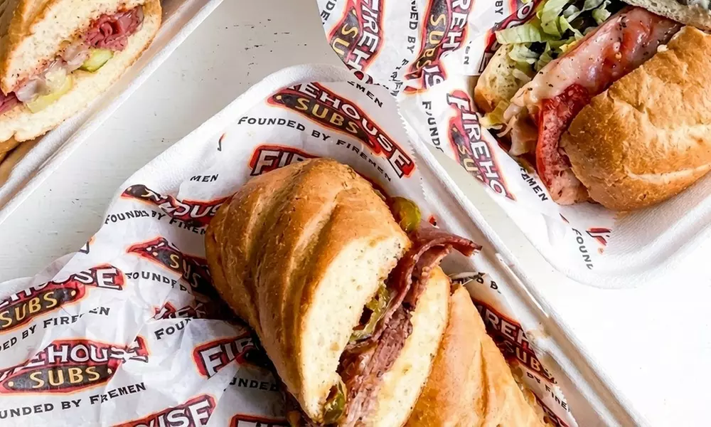 Hot Sub Combo Meals with Chips and Drink or Dining Vouchers for Flexible Orders at Firehouse Subs(Up to 42% Off)