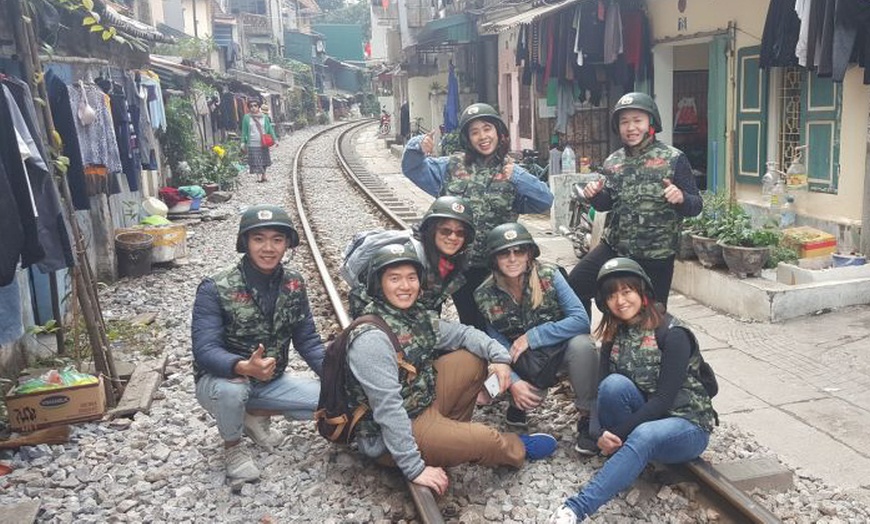 Image 4: Vietnam: Hanoi Food, Culture, Sight Tour on Vintage Minsk Motorbike