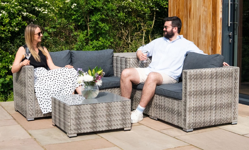 Image 6: Monster Group Six-Piece Rattan-Effect Furniture Set