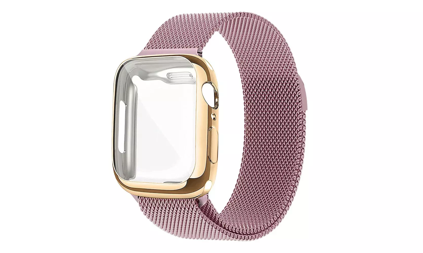 Magnetic Mesh Milanese Band W/ Screen Protector Bumper Case For Apple Watch