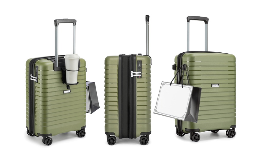 Image 16: Valises Kono rigides à poignée télescopique avec serrure TSA