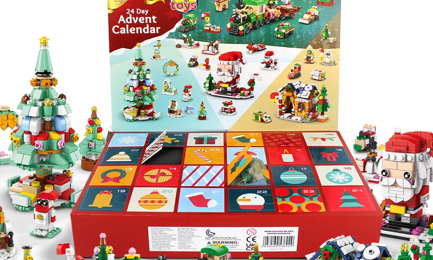 Image 2: Kids Building Blocks Advent Calendar - 24 Days of Creative Toys