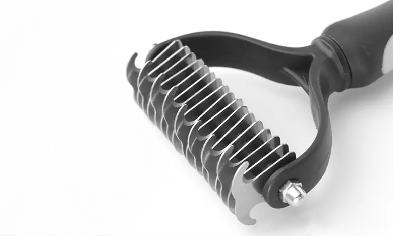 Pet Grooming Brush Double Sided Shedding Dematting Undercoat for Dogs Cats