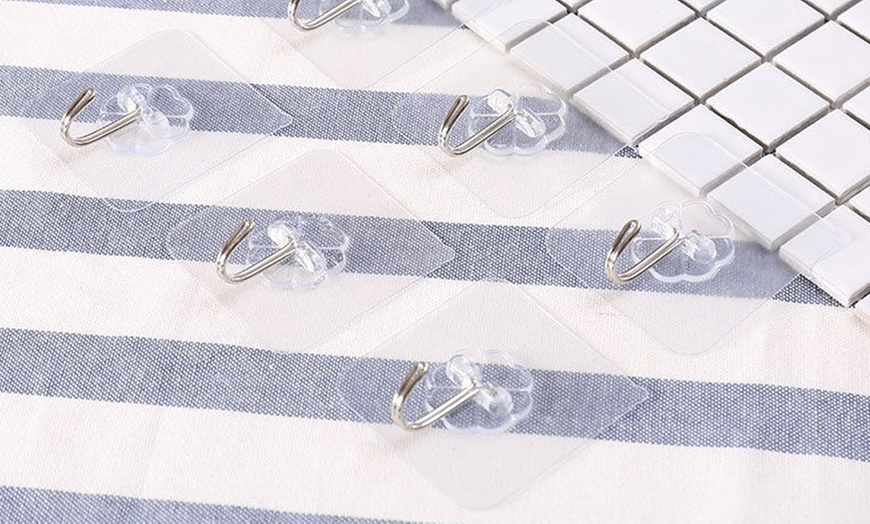 Image 7: 10-30PC Strong Transparent Suction Cup Sucker Wall Hooks Hanger Kitchen Bathroom