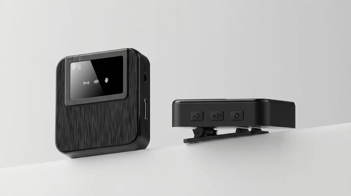 3-in-1 Professional Wireless Lavalier Microphone - Noise Cancelling Mic