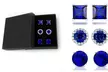 7.00 CTTW Set of 3 Sapphire Sterling Silver Studs - Second Medium
