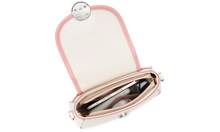 Image 11: Miss Lulu Women’s Crossbody Bag with Flap and Adjustable Strap