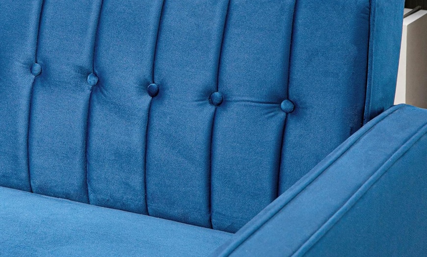 Image 10: HomCom Three Seater Sofa-Bed