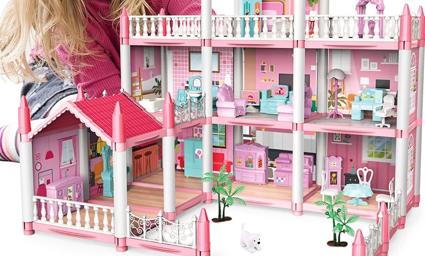 Image 2: Deao Dream House Doll Set, Fully Furnished for Imaginative Play