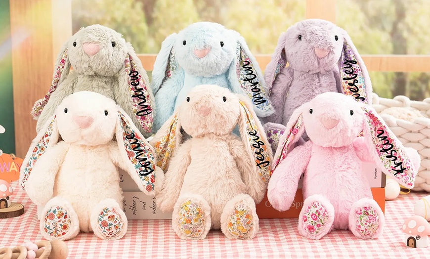 Image 10: 1 ou 2 lapins en peluche bordés de Justyling