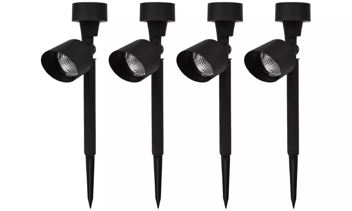 4er- oder 6er-Set Solar-Leuchten mit Erdspieß